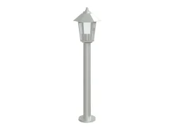 Lámpara de suelo de exterior acero inoxidable plateado 80 cm ES702664
