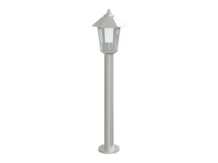 Lámpara de suelo de exterior acero inoxidable plateado 80 cm ES702664