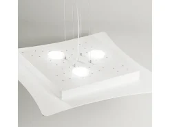 Lámpara de suspensión Isotta 10 luces GX53 blanco - Plafón de diseño moderno 62x69cm, luz de doble emisión, máx 10x8W, IP20, bombillas excluidas