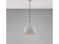 Lámpara de suspensión Portland en hierro lacado gris con difusor de hormigón d. 20 y cable eléctrico regulable 1 luz 100 Ø28 BL305-S1-MD