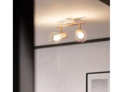 Lámpara de Techo Aluminio Orientable 2 Focos Lada Cobre