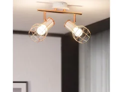 Lámpara de Techo Aluminio Orientable 2 Focos Lada Cobre