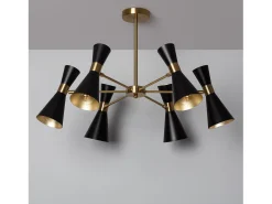 Lámpara de Techo Aluminio 6 Focos Jigger Negro