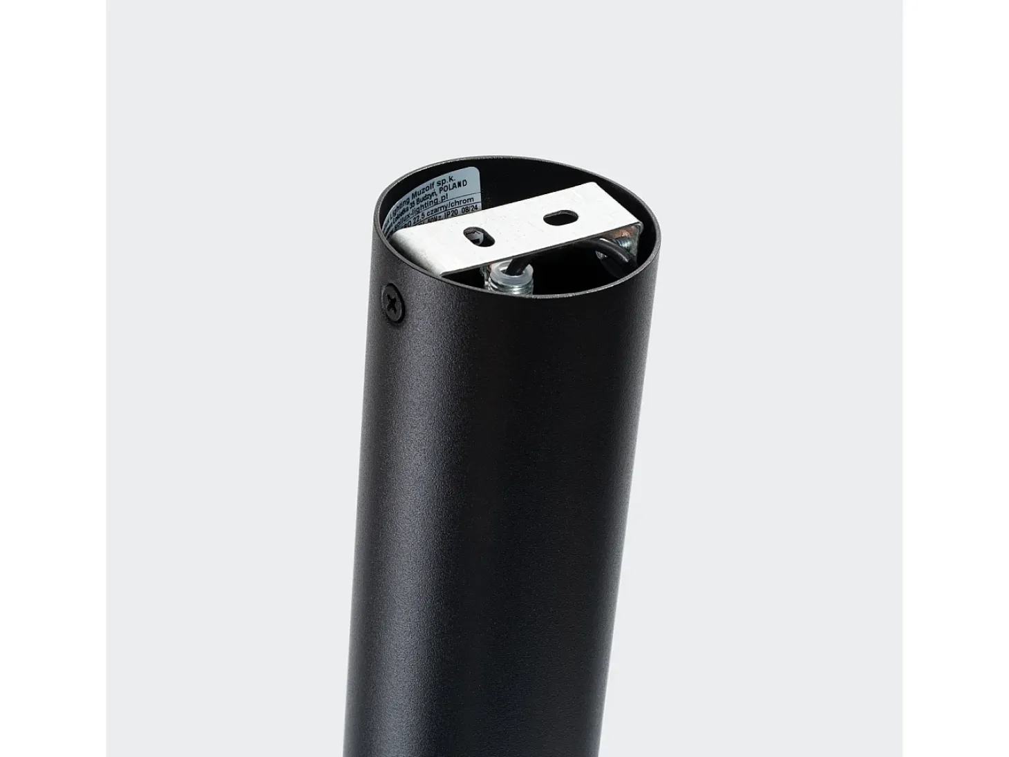 Lámpara de techo Alvor moderno de acero - 1 fuentes luminosas 4000K - L.6 x A.22,5 cm - negro/cromo