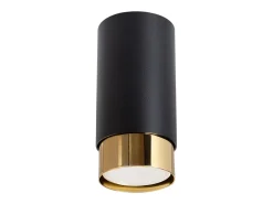 Lámpara de techo Alvor moderno de acero - 1 fuentes luminosas 4000K - L.6 x A.12,5 cm - negro/oro