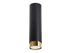 Lámpara de techo Alvor moderno de acero - 1 fuentes luminosas 4000K - L.6 x A.22,5 cm - negro/oro
