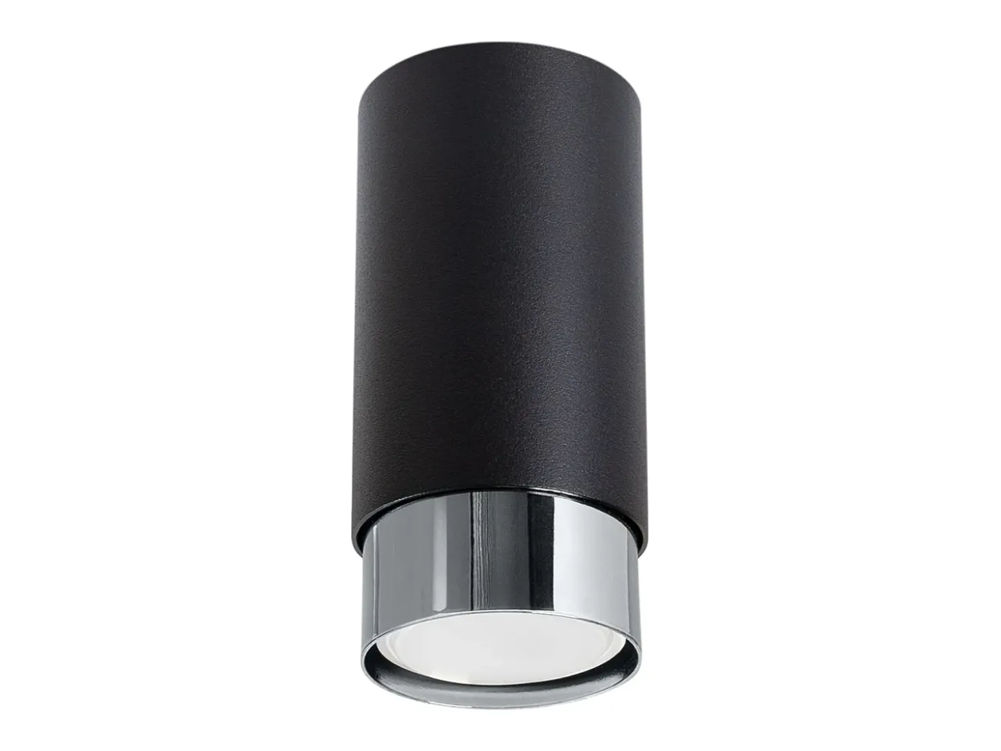 Lámpara de techo Alvor moderno de acero - 1 fuentes luminosas 4000K - L.6 x A.12,5 cm - negro/cromo