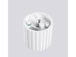 Lámpara De Techo Aura Minimalista De Aluminio - 1 Fuentes Luminosas - L.10 X A.10 Cm - Blanco