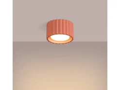 Lámpara De Techo Aura Minimalista De Aluminio - 1 Fuentes Luminosas - L.10 X A.10 Cm - Aterciopelado