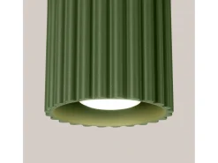 Lámpara De Techo Aura Minimalista De Aluminio - 1 Fuentes Luminosas - L.10 X A.10 Cm - Verde Oliva