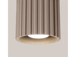 Lámpara De Techo Aura Minimalista De Aluminio - 1 Fuentes Luminosas - L.10 X A.10 Cm - Gris Pardo