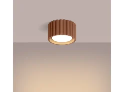 Lámpara De Techo Aura Minimalista De Aluminio - 1 Fuentes Luminosas - L.10 X A.10 Cm - Moca
