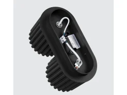 Lámpara De Techo Aura Minimalista De Aluminio - 2 Fuentes Luminosas - L.21 X A.12 Cm - Negro