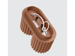 Lámpara De Techo Aura Minimalista De Aluminio - 2 Fuentes Luminosas - L.21 X A.12 Cm - Moca