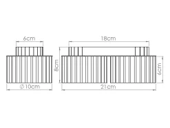 Lámpara De Techo Aura Minimalista De Aluminio - 2 Fuentes Luminosas - L.21 X A.12 Cm - Ultramarino