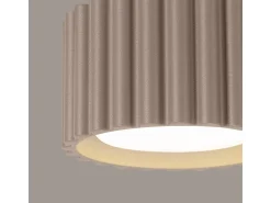 Lámpara De Techo Aura Minimalista De Aluminio - 1 Fuentes Luminosas - L.10 X A.10 Cm - Gris Pardo