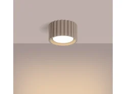 Lámpara De Techo Aura Minimalista De Aluminio - 1 Fuentes Luminosas - L.10 X A.10 Cm - Gris Pardo