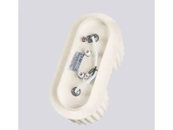 Lámpara De Techo Aura Minimalista De Aluminio - 2 Fuentes Luminosas - L.21 X A.12 Cm - Beige