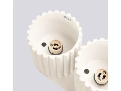 Lámpara De Techo Aura Minimalista De Aluminio - 2 Fuentes Luminosas - L.21 X A.12 Cm - Beige