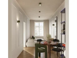 Lámpara De Techo Aura Minimalista De Aluminio - 1 Fuentes Luminosas - L.10 X A.10 Cm - Verde Oliva
