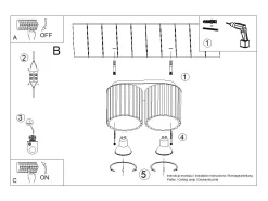 Lámpara De Techo Aura Minimalista De Aluminio - 2 Fuentes Luminosas - L.21 X A.12 Cm - Blanco