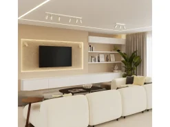 Lámpara de techo Briix moderno de acero - 2 fuentes luminosas 3000K - L.30 x A.17 cm - beige
