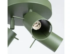 Lámpara de techo Briix moderno de acero - 3 fuentes luminosas 4000K - L.19,5 x A.18,5 cm - verde oliva