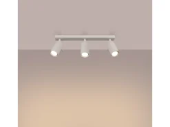 Lámpara de techo Briix moderno de acero - 3 fuentes luminosas 4000K - L.45 x A.17 cm - beige