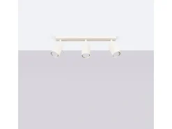 Lámpara de techo Briix moderno de acero - 3 fuentes luminosas 3000K - L.45 x A.17 cm - beige