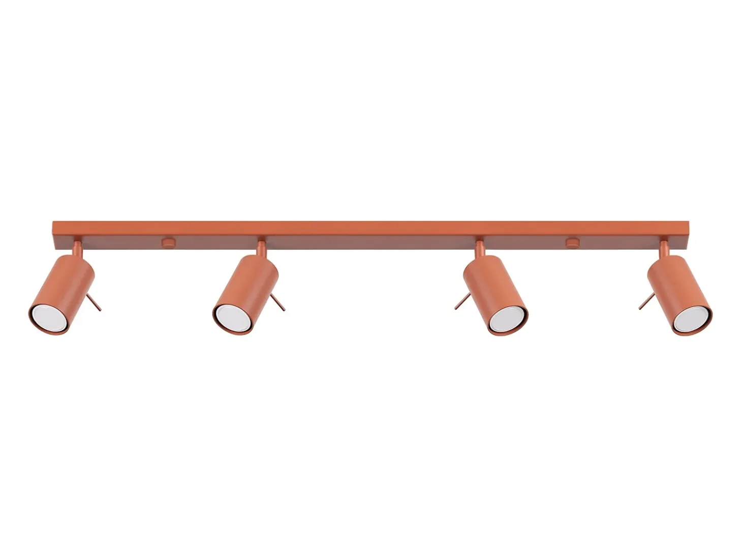 Lámpara de techo Briix moderno de acero - 4 fuentes luminosas 3000K - L.81 x A.17 cm - ocre rojo