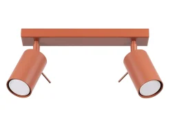 Lámpara de techo Briix moderno de acero - 2 fuentes luminosas 4000K - L.30 x A.17 cm - ocre rojo