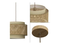 Lámpara de techo crema 45x45x31 morten