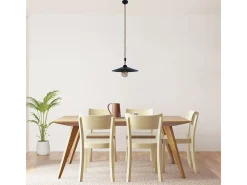 Lámpara de techo Cremilda Lumit 60Waltura regulable negro Ø36x107 cm