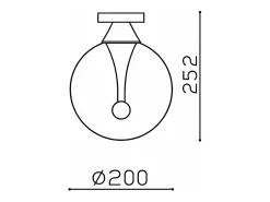 Lámpara de Techo Cristal LED 8W Liborina Blanco