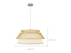 Lámpara de techo de bambú natural 46 cm - Maupiti