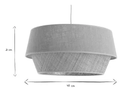 Lámpara de techo de diseño doble material lino natural y rafia SENSA