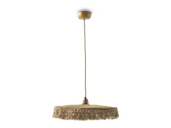 Lámpara de techo de fibra natural trenzada con flecos