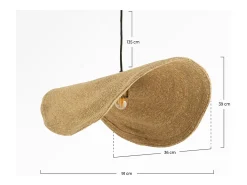 Lámpara de techo de material natural y metal D91 cm - Maho