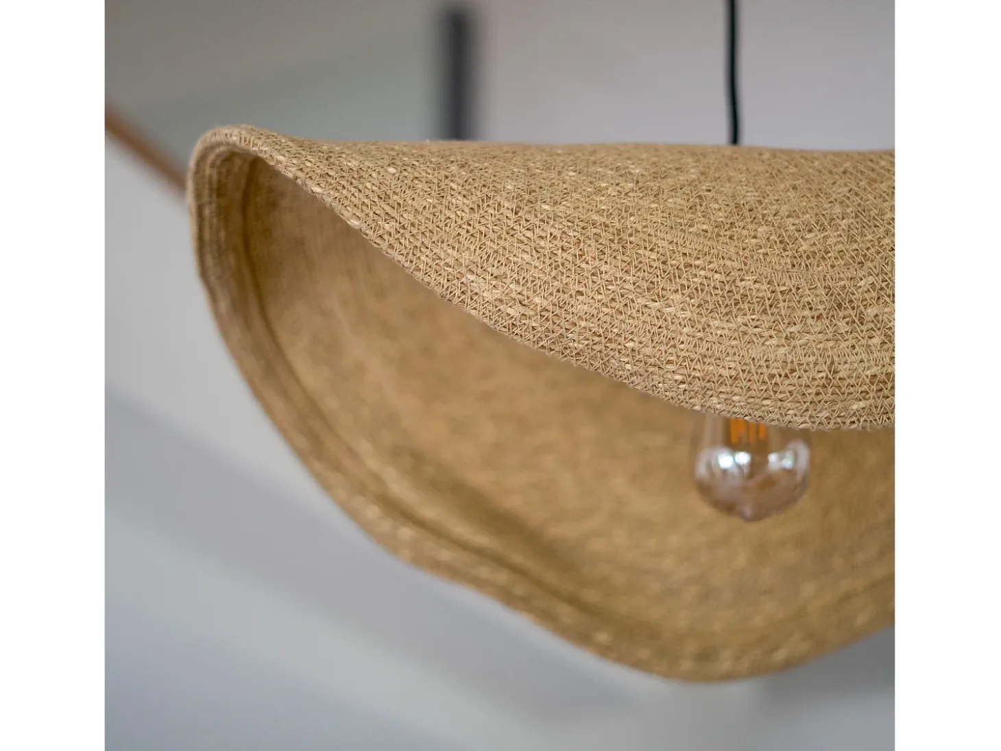 Lámpara de techo de material natural y metal D91 cm - Maho