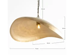 Lámpara de techo de metal dorado D74 - Pacha