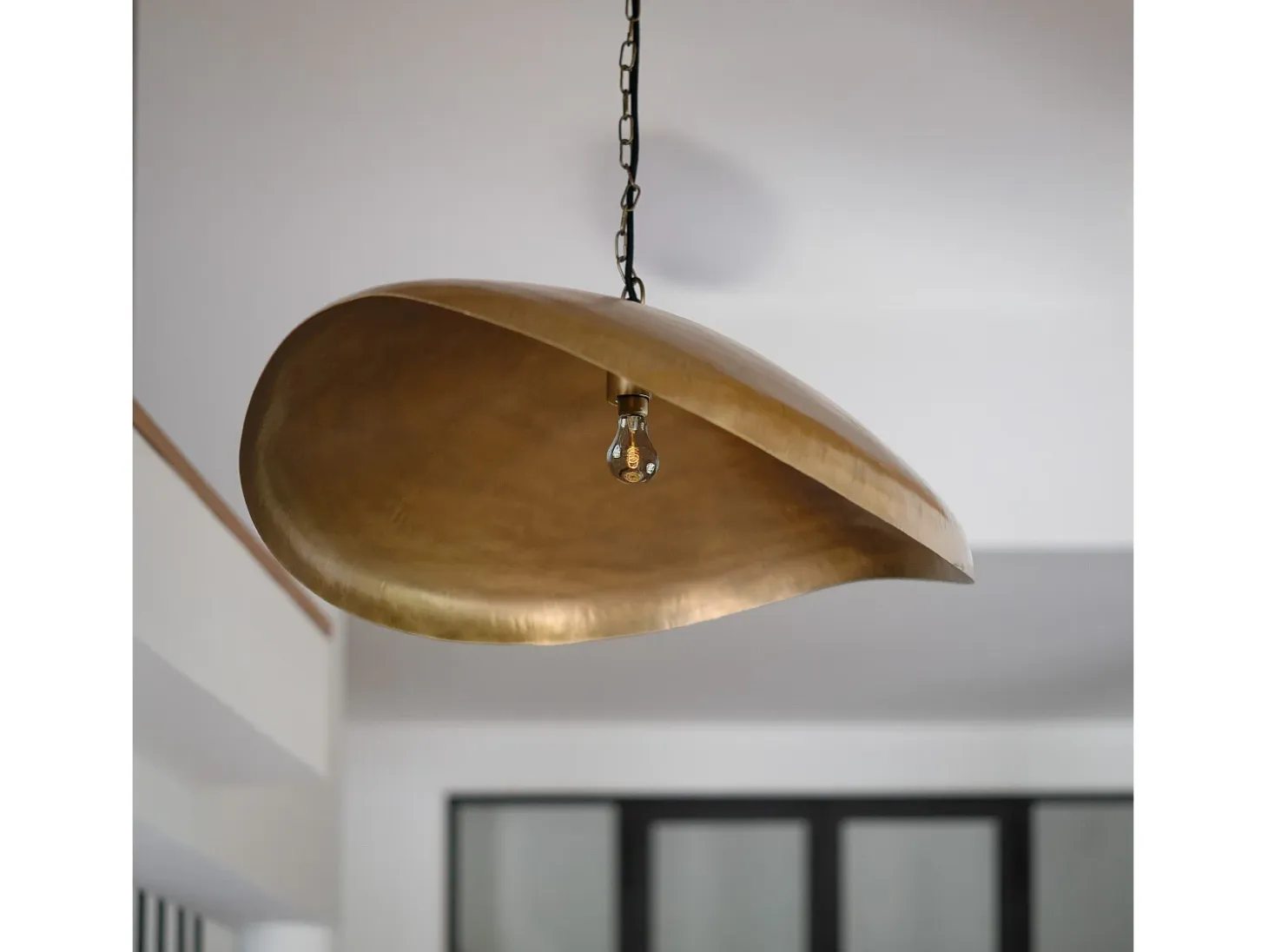 Lámpara de techo de metal dorado D74 - Pacha
