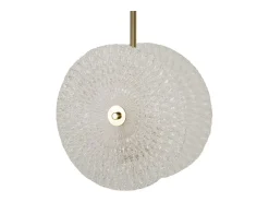 Lámpara de techo de metal dorado con pantallas de vidrio decorado Glass
