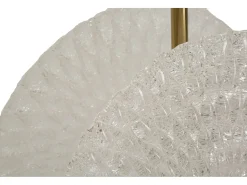 Lámpara de techo de metal dorado con pantallas de vidrio decorado Glass