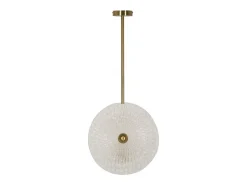 Lámpara de techo de metal dorado con pantallas de vidrio decorado Glass