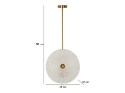 Lámpara de techo de metal dorado con pantallas de vidrio decorado Glass