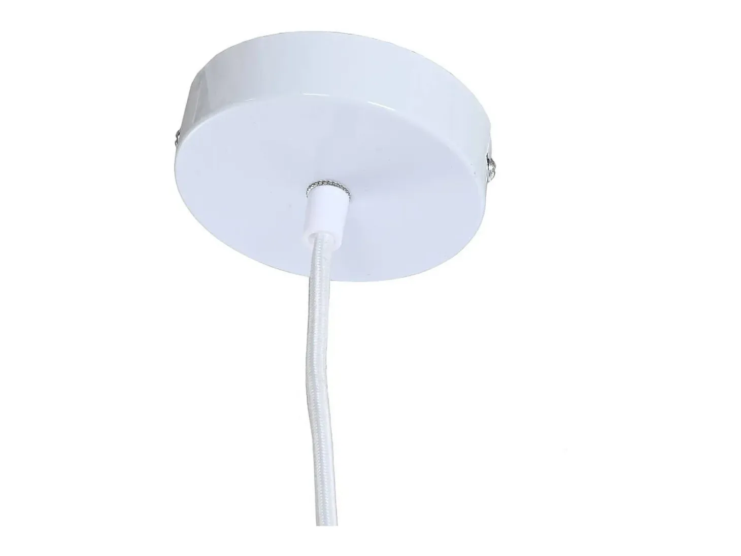 Lámpara de techo de 80x78,5x78,5 cm de ratán en forma redondeada en color marrón Ohana