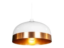 Lámpara de techo Edison Lumit 60W altura regulable blanco/oro Ø33 cm