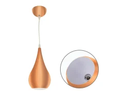 Lámpara de techo Gaio Lumit 40W altura regulable cobre Ø16 cm