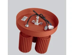 Lámpara de techo Gloow minimalista de aluminio - 3 fuentes luminosas 4000K - L.19,5 x A.18 cm - ocre rojo