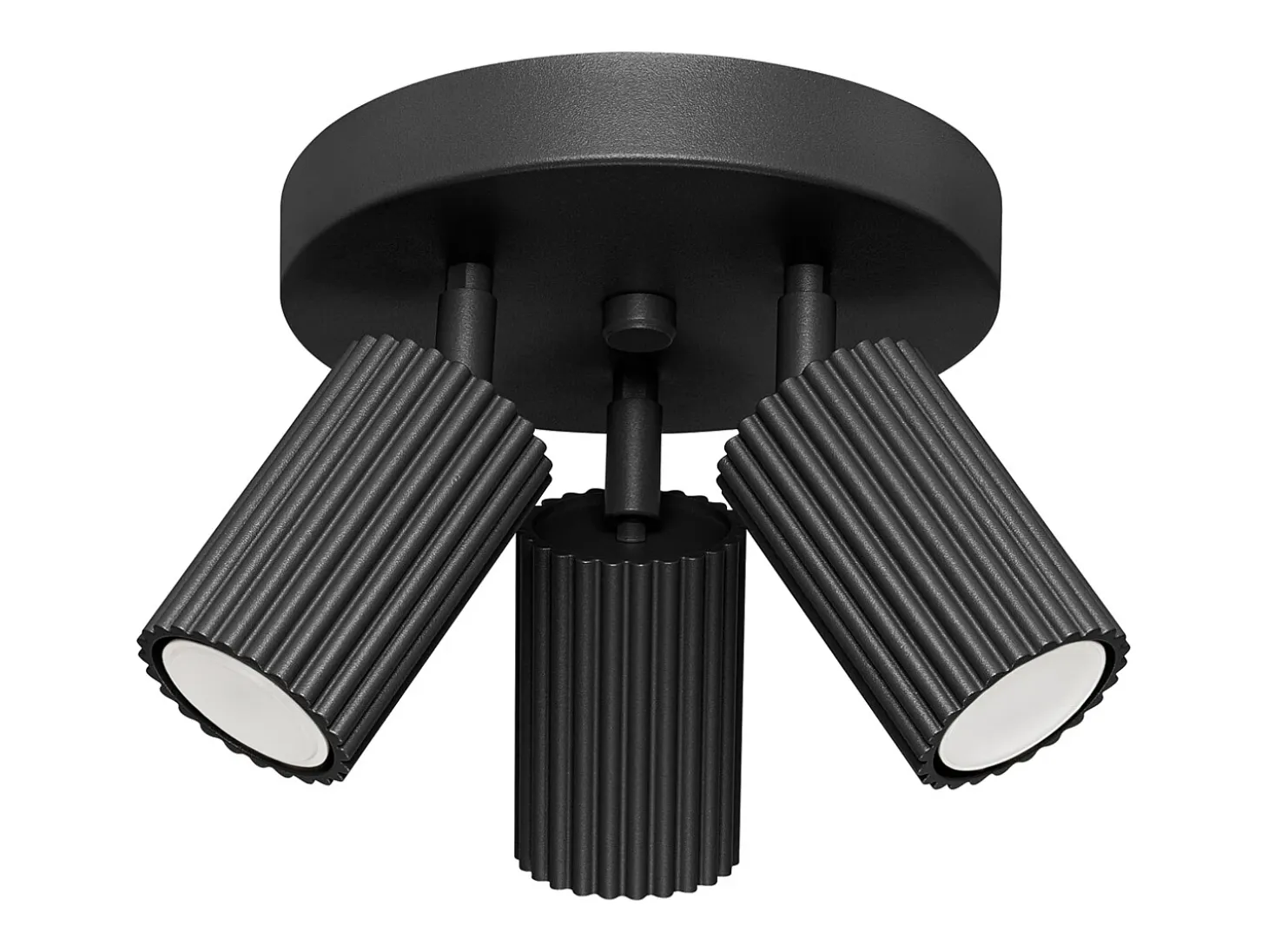 Lámpara de techo Gloow minimalista de aluminio - 3 fuentes luminosas 4000K - L.19,5 x A.18 cm - negro